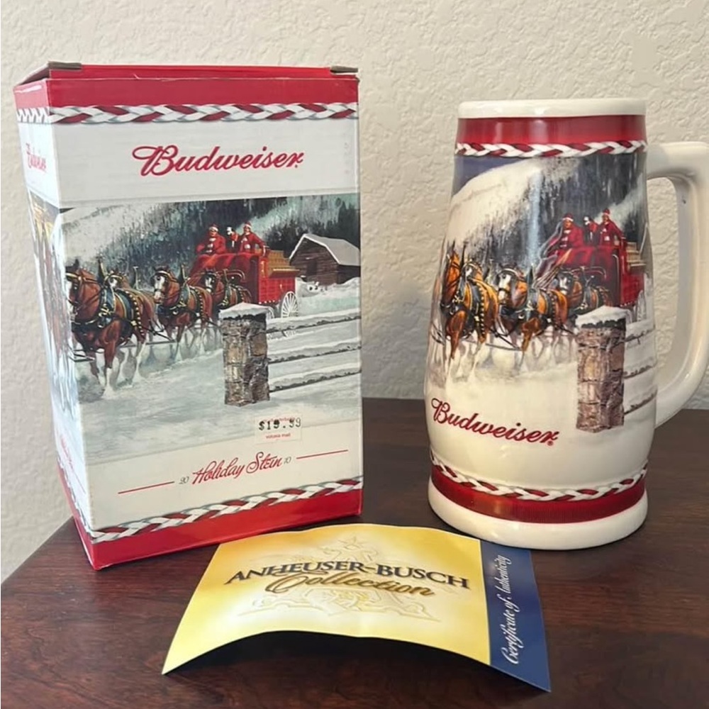 2010 Budweiser Clydesdales “Dashing Through the Snow” Stein by BRAX